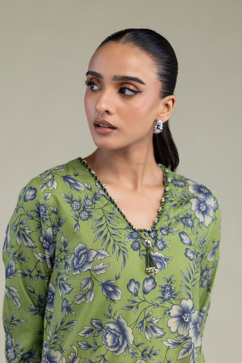 Floral Green Kurta