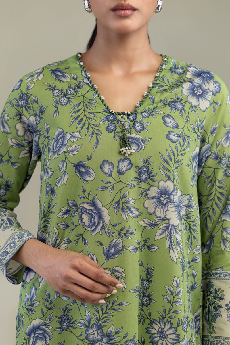 Floral Green Kurta