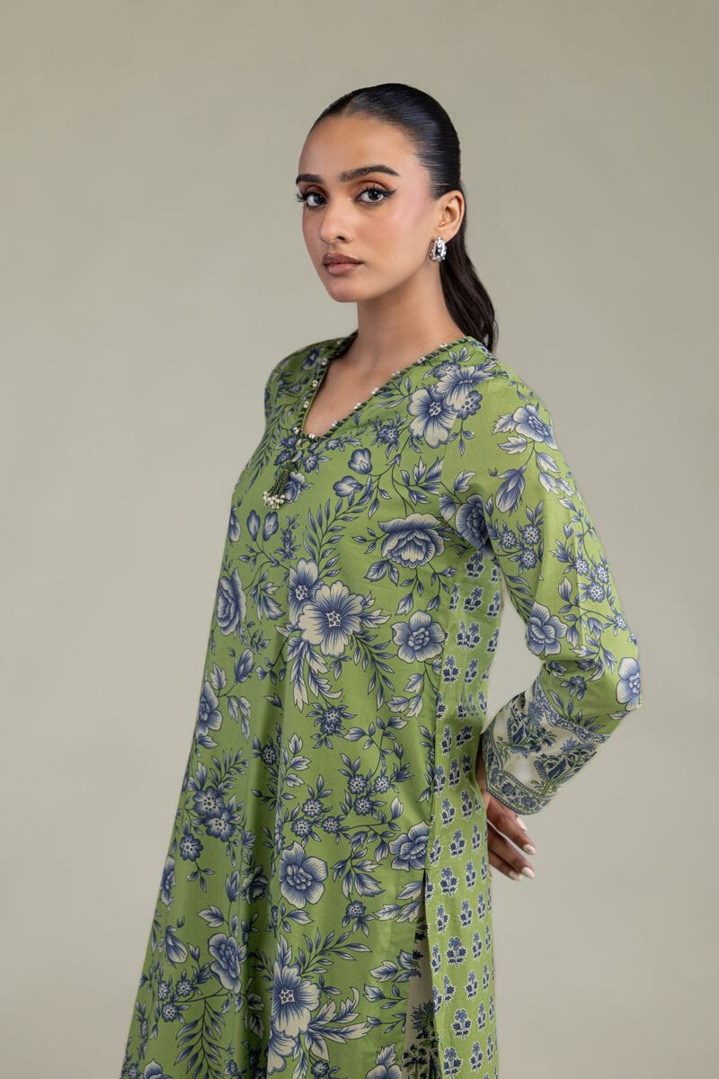 Floral Green Kurta