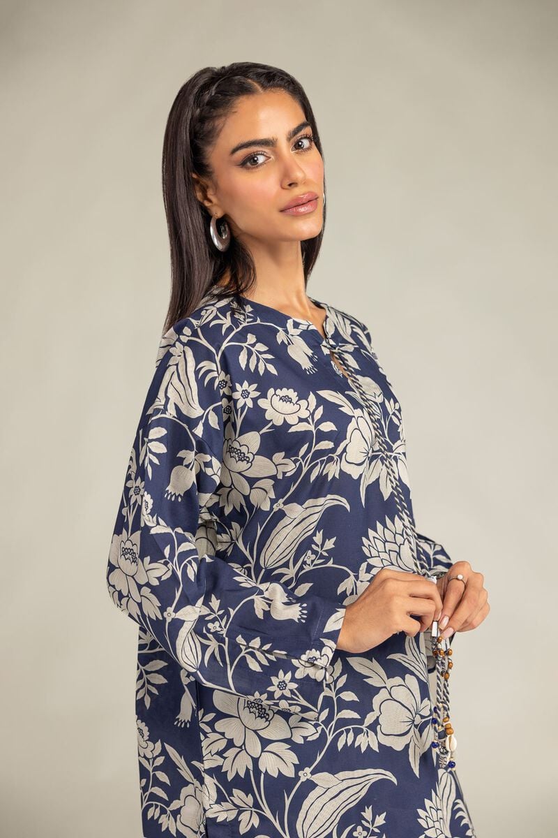 Floral Navy Kurta 1-26-302-A-A1-VG