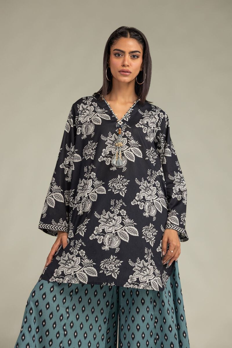 Black Cambric Kurta 1-26-302-A-C1-VG