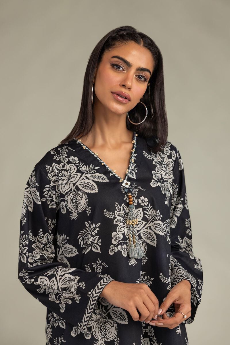 Black Cambric Kurta 1-26-302-A-C1-VG