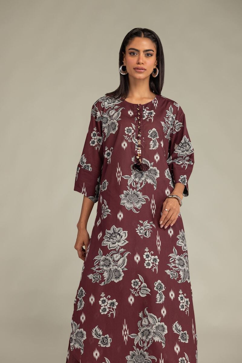 Maroon Floral Kurta 1-26-302-A-H1-VG