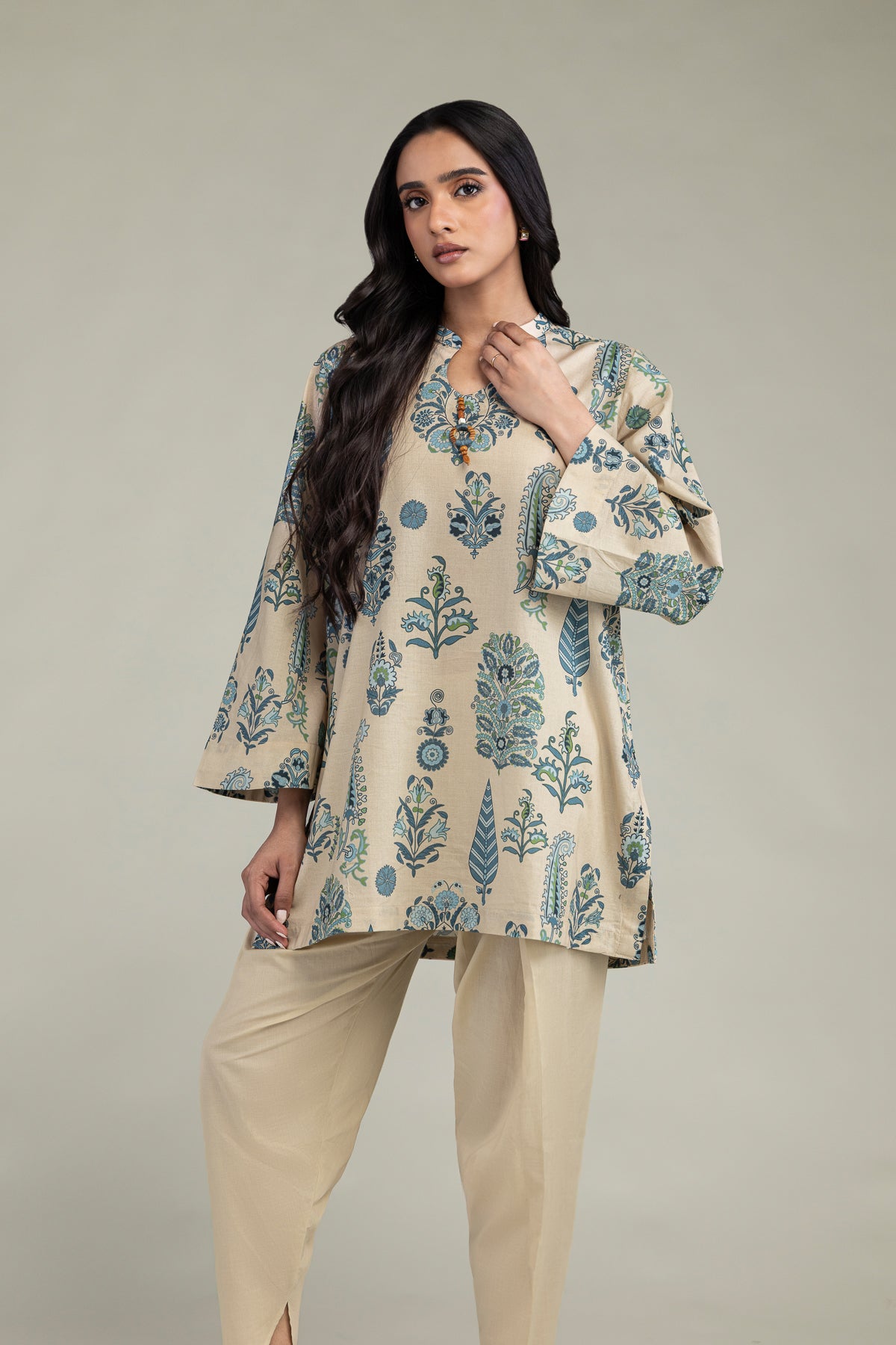 Floral Cambric Kurta