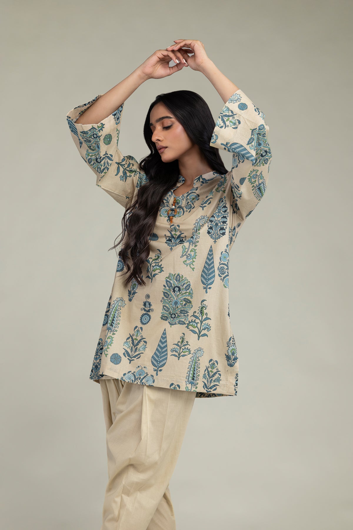 Floral Cambric Kurta