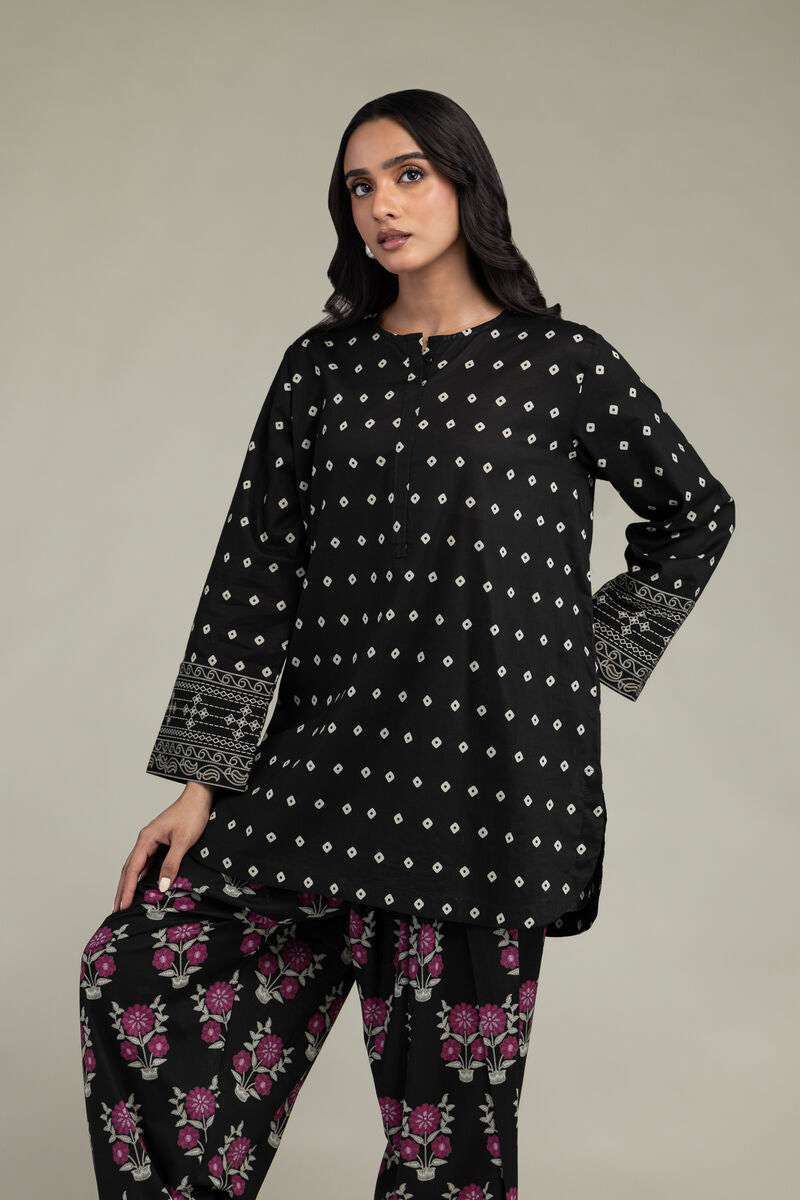 Short Black Kurta