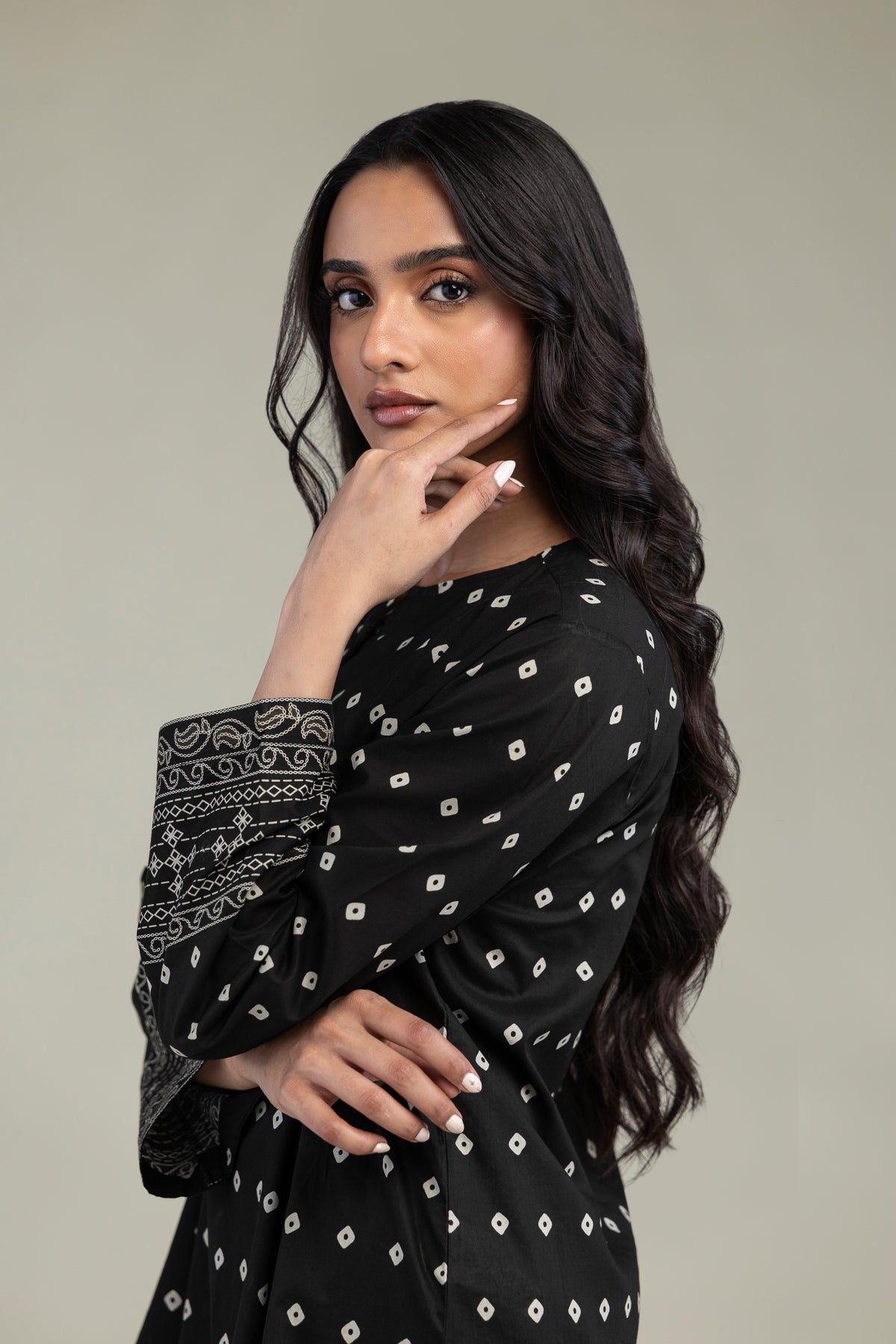 Short Black Kurta