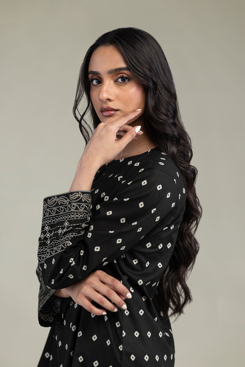 Short Black Kurta