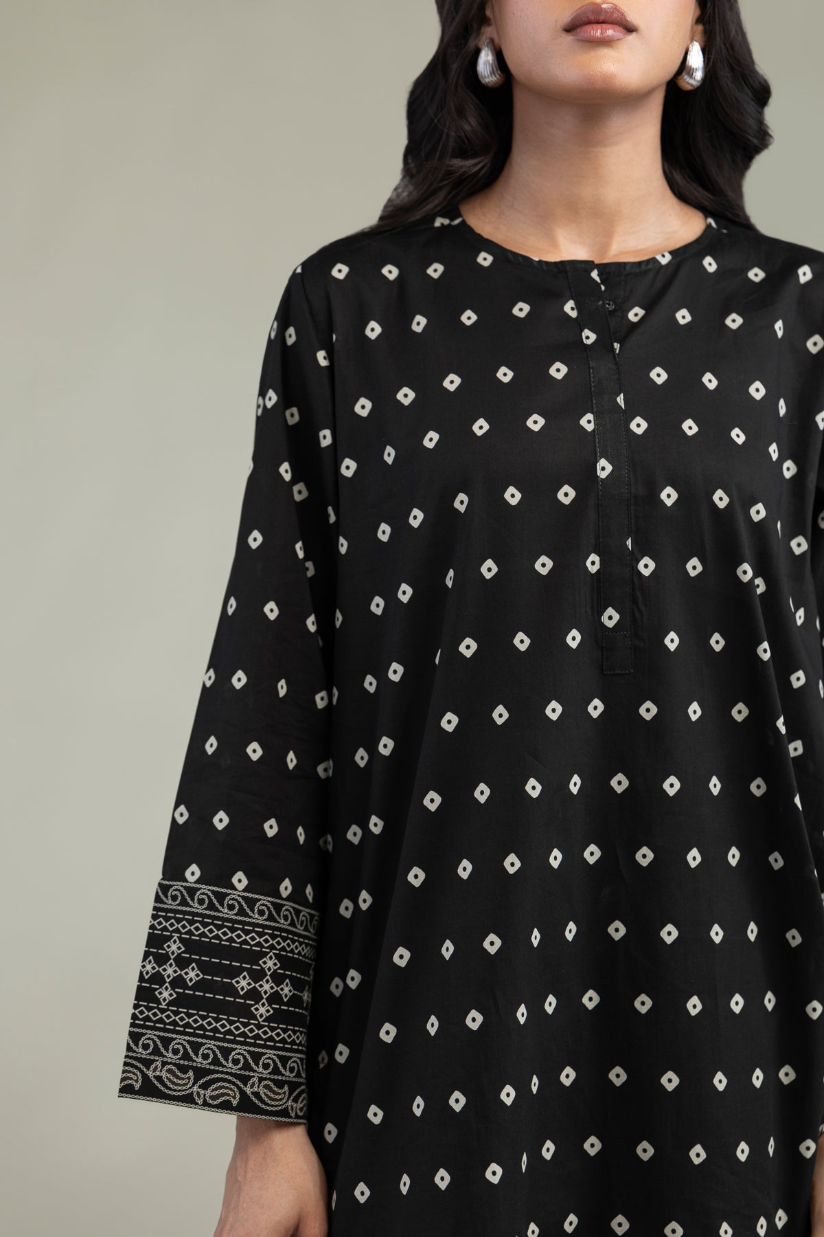 Short Black Kurta