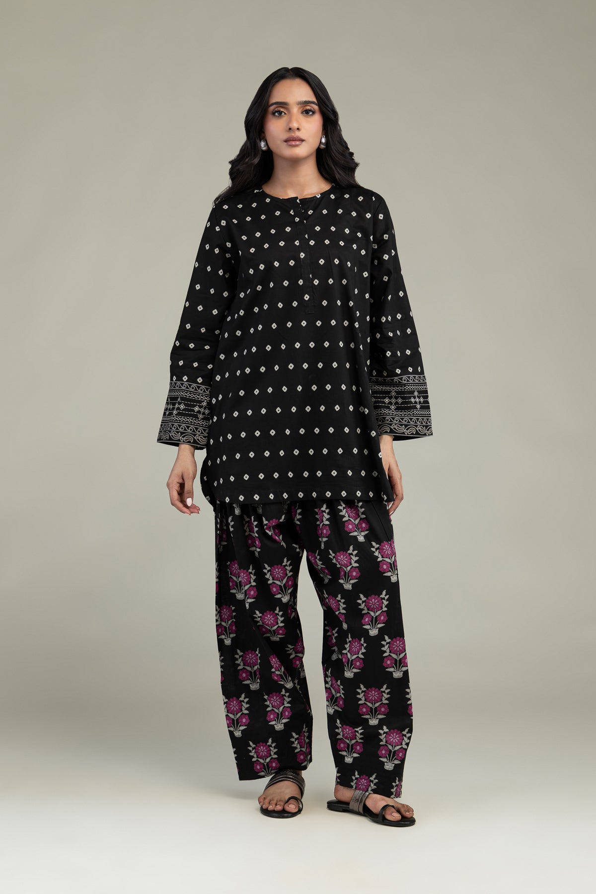 Short Black Kurta