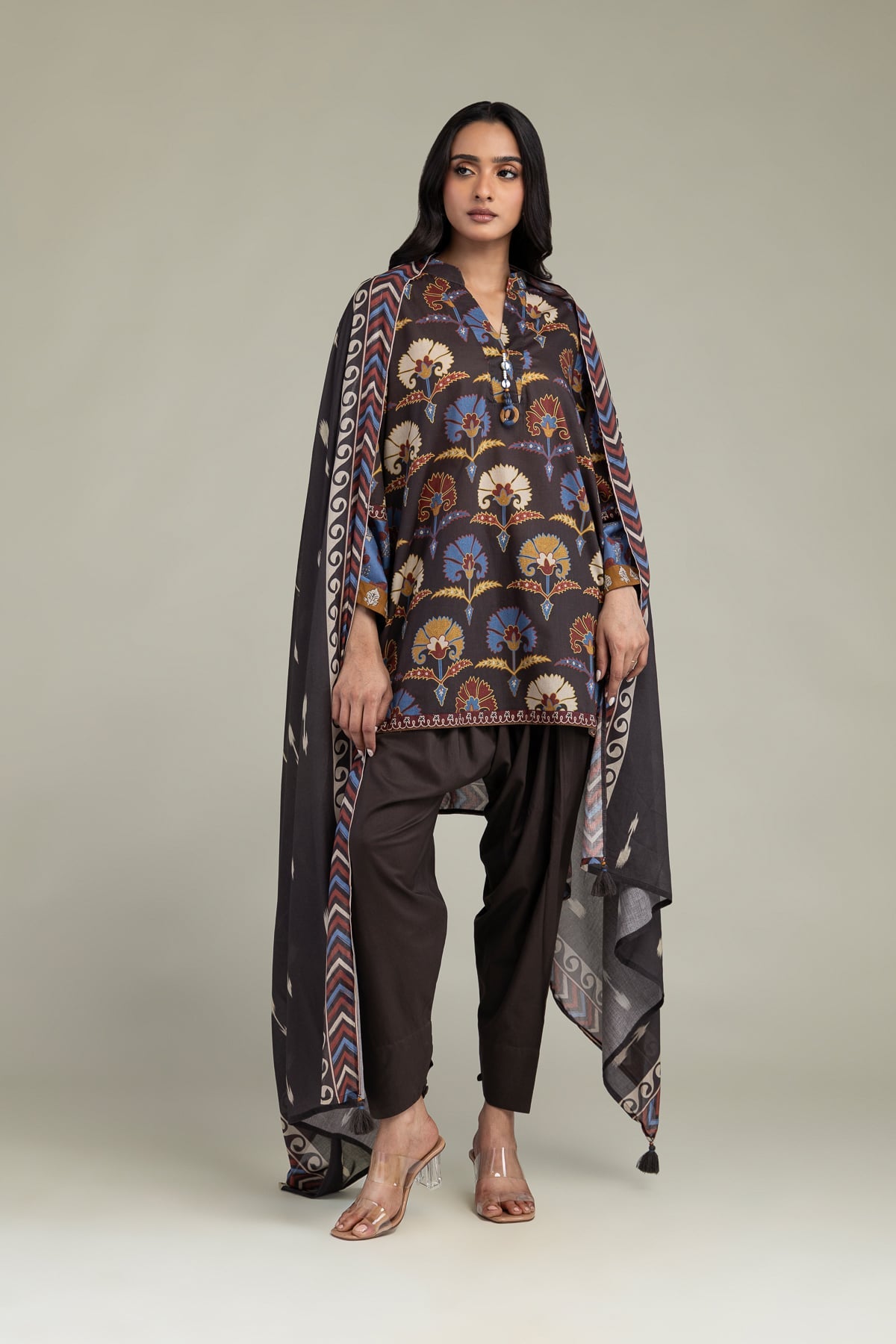 Brown Cambric Shalwar
