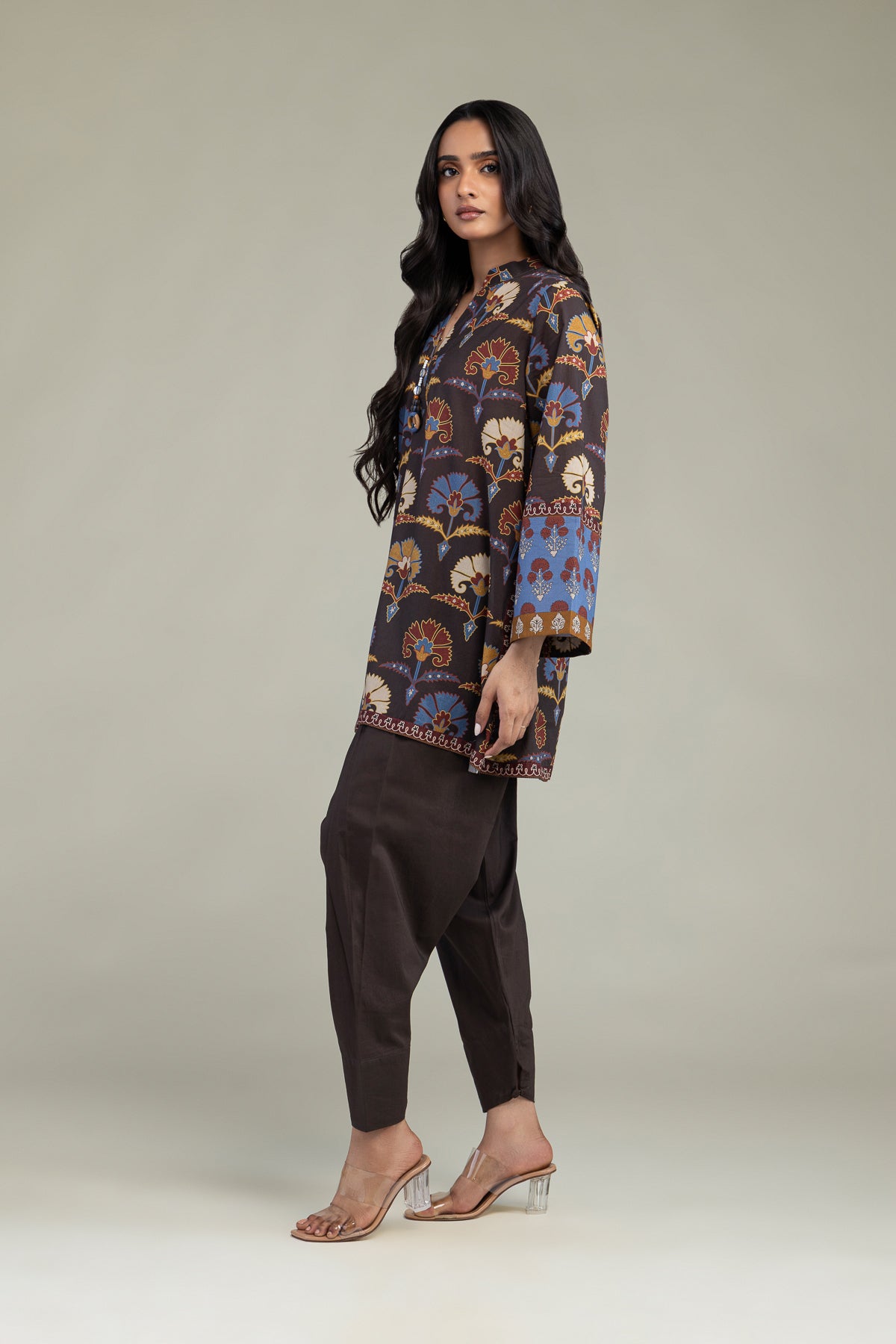 Brown Cambric Shalwar