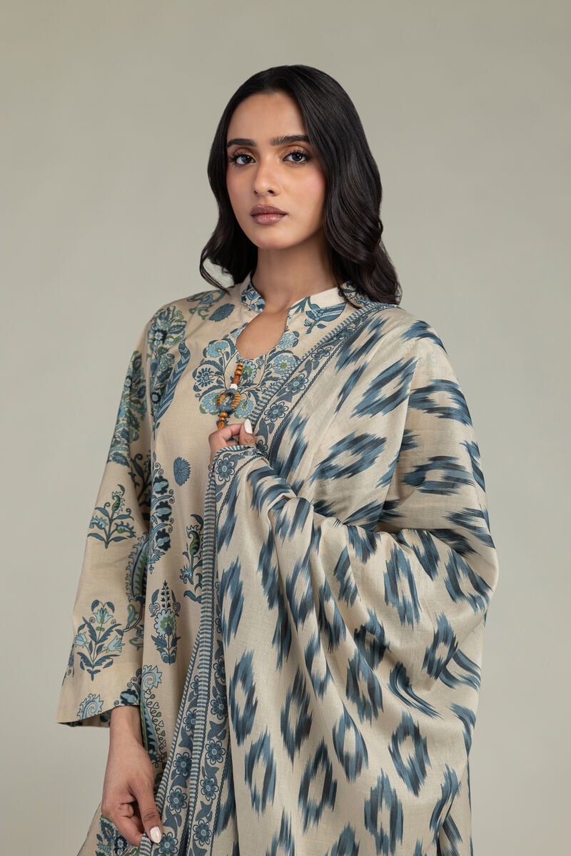 Beige Lawn Dupatta