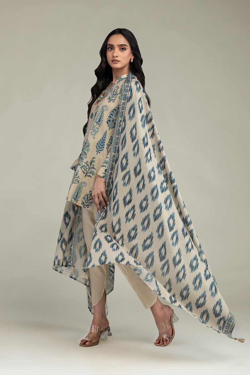 Beige Lawn Dupatta