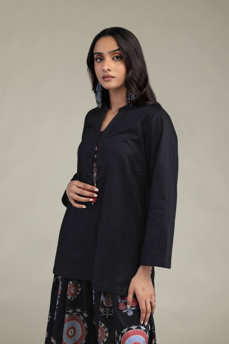 Solid Black Kurta