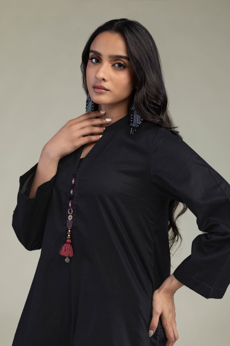 Solid Black Kurta