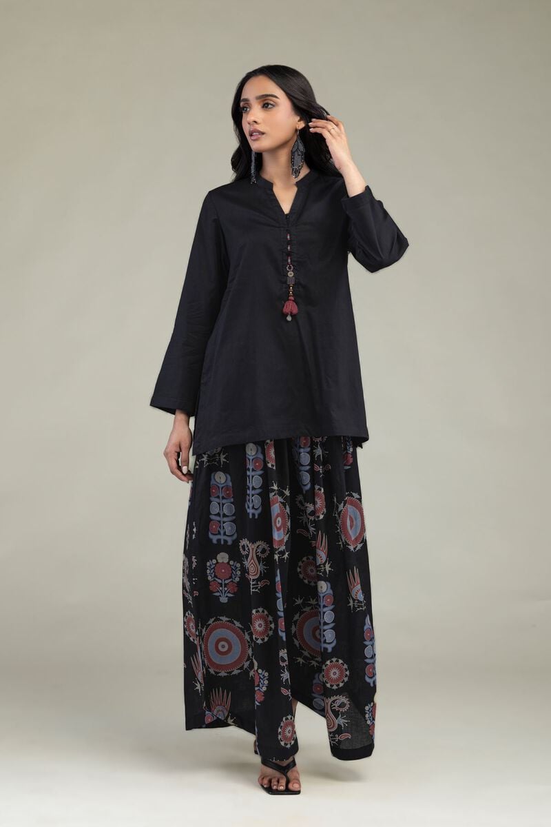 Solid Black Kurta