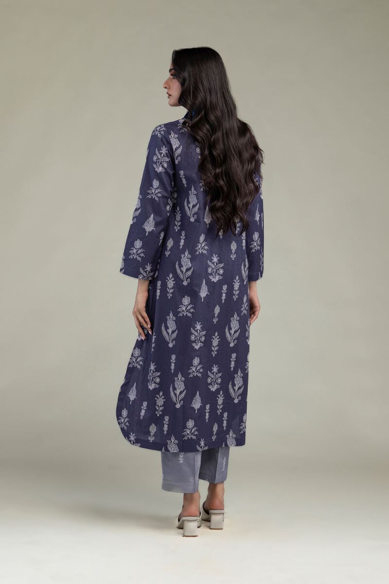 Floral Navy Kurta
