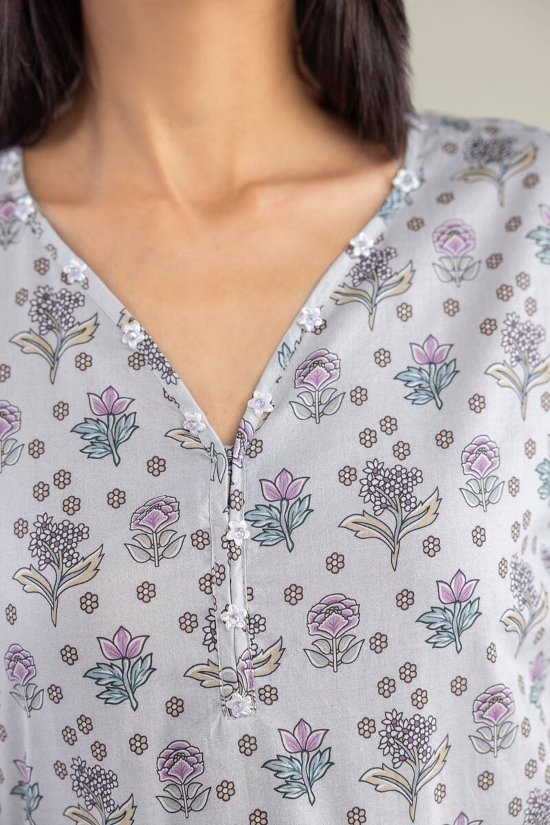 Floral Cambric Kurta