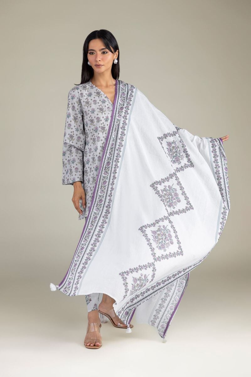 Floral Lawn Dupatta