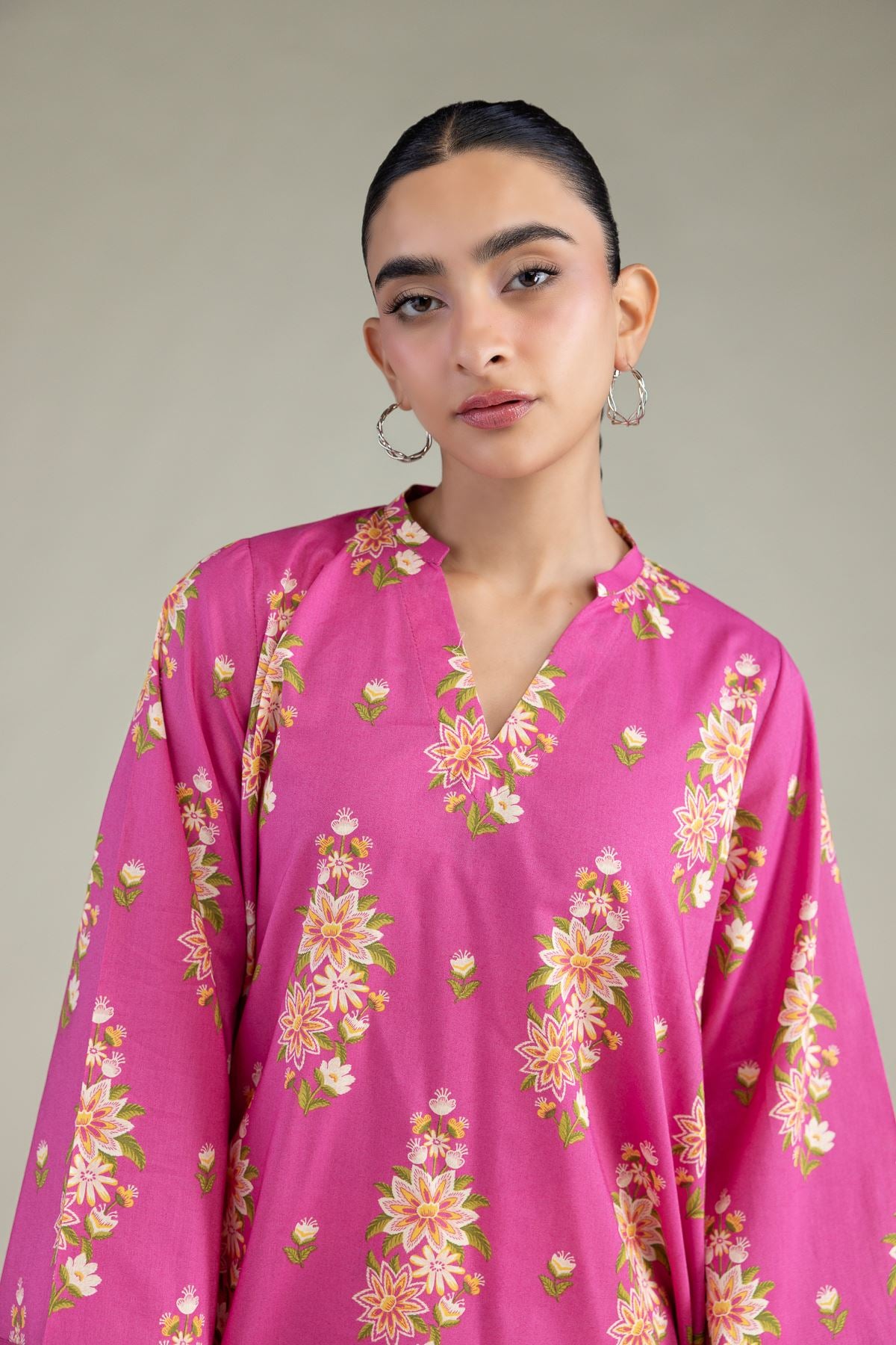 Floral Cambric Kurta