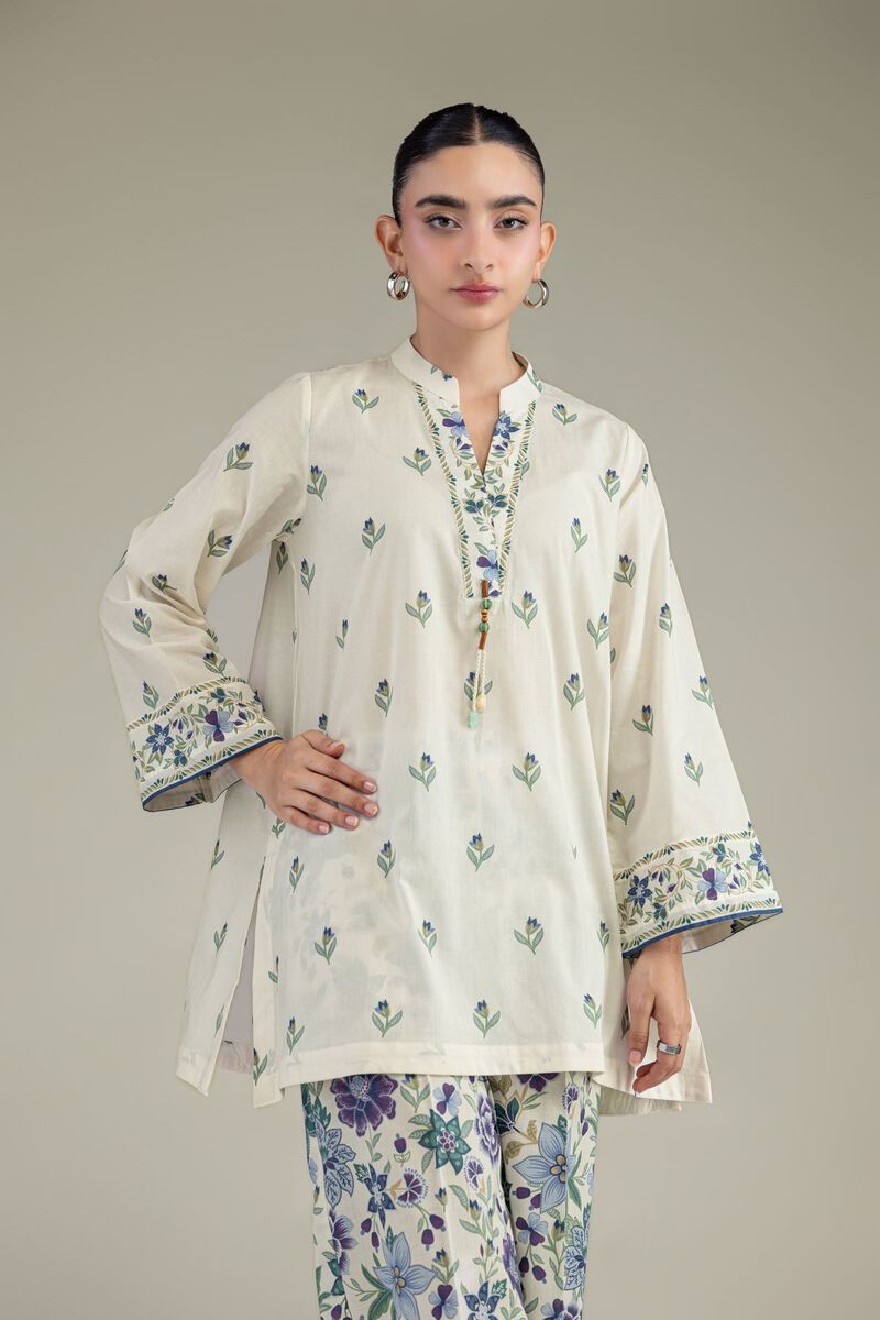 Cambric Floral Kurta