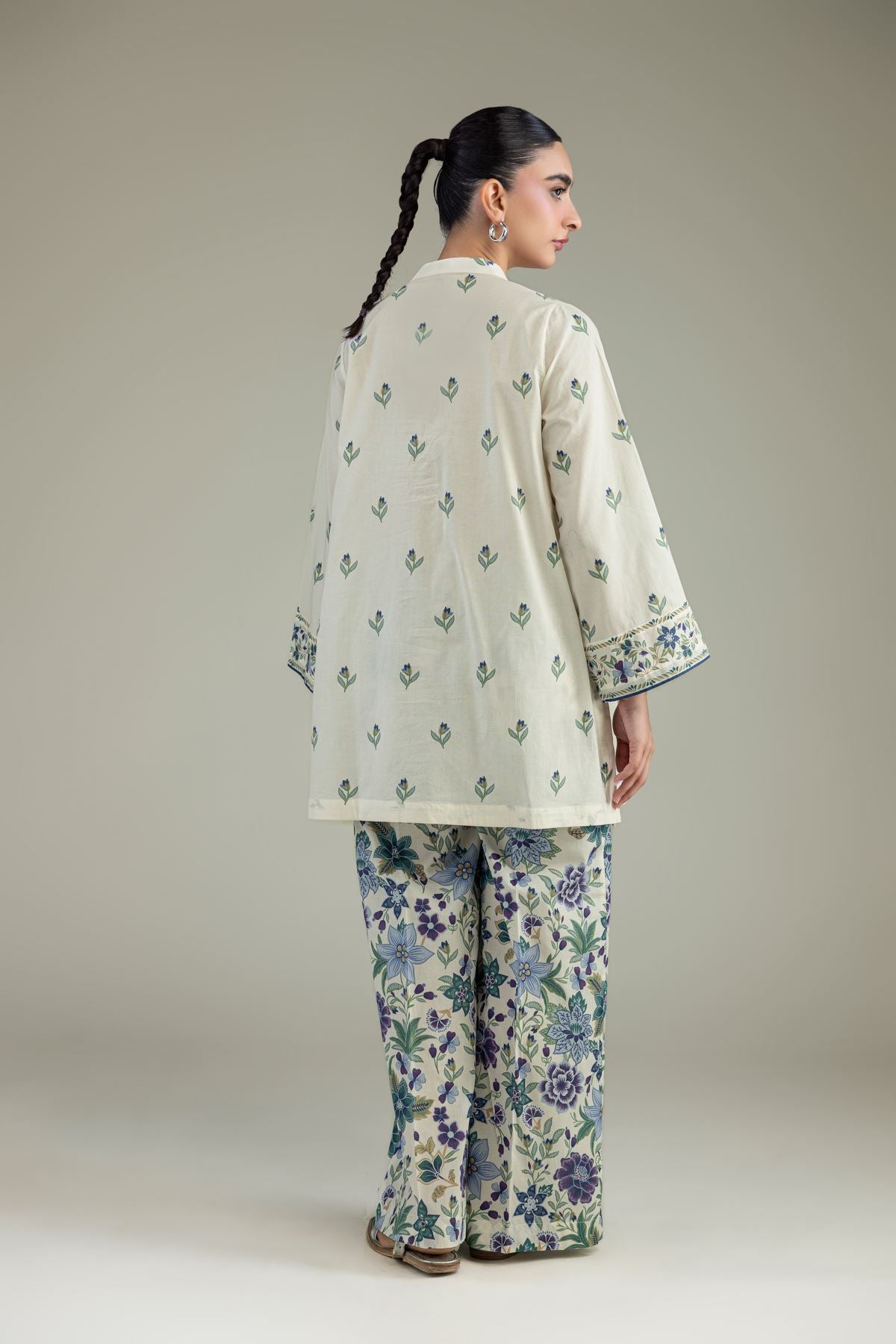 Cambric Floral Kurta