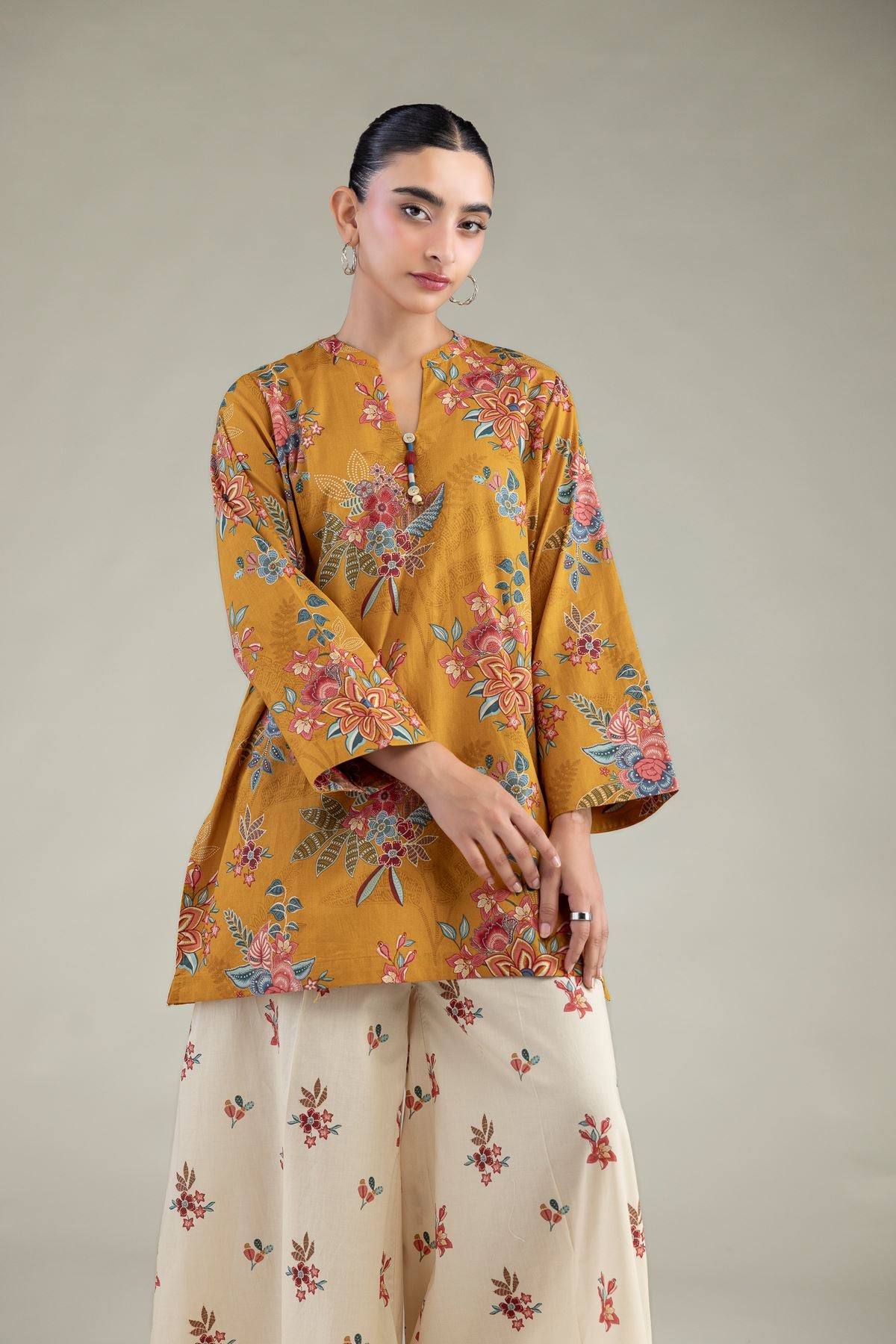 Floral Cambric Kurta