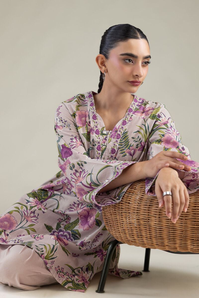 Floral V-Neck Kurta