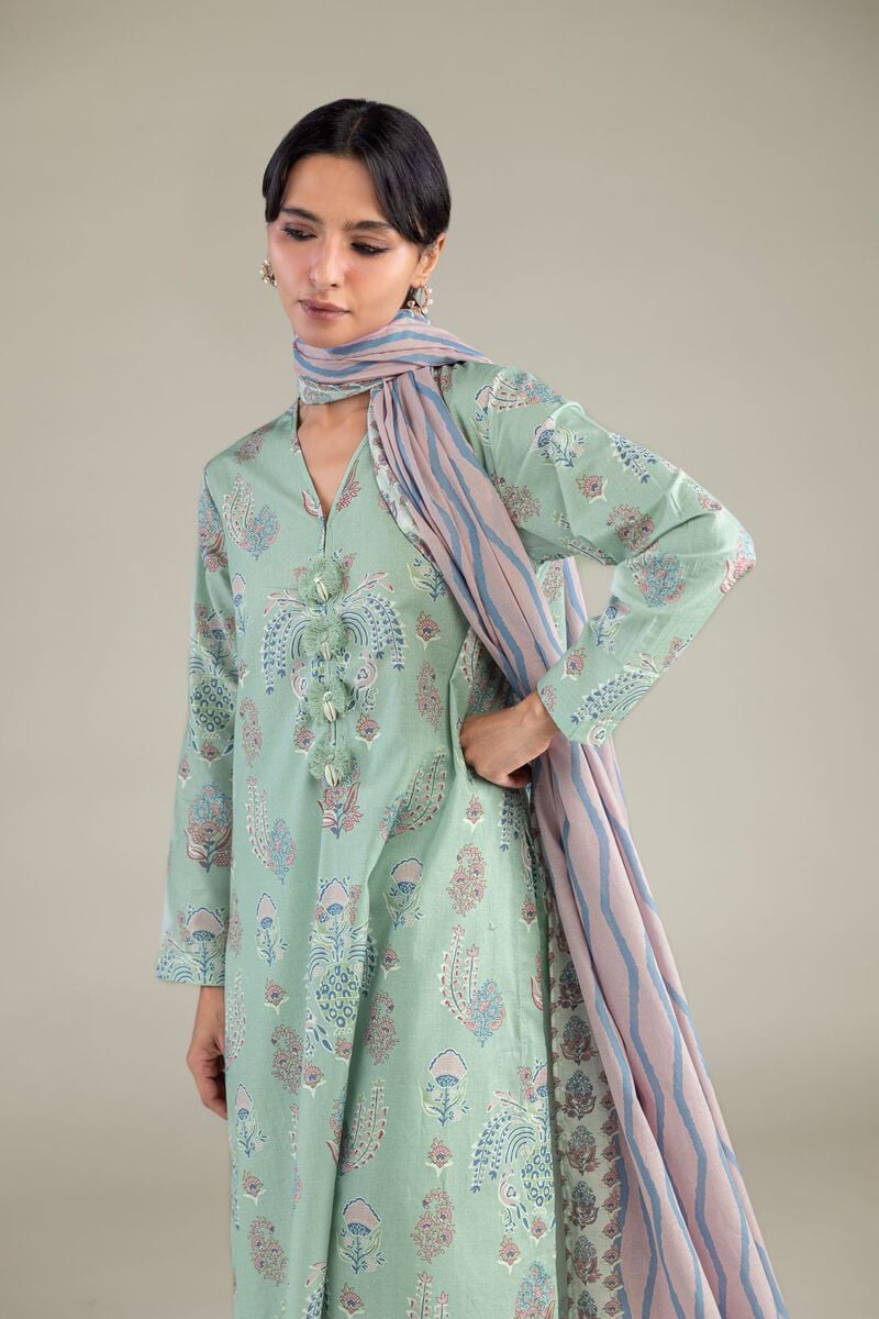 Mint V-Neck Kurta