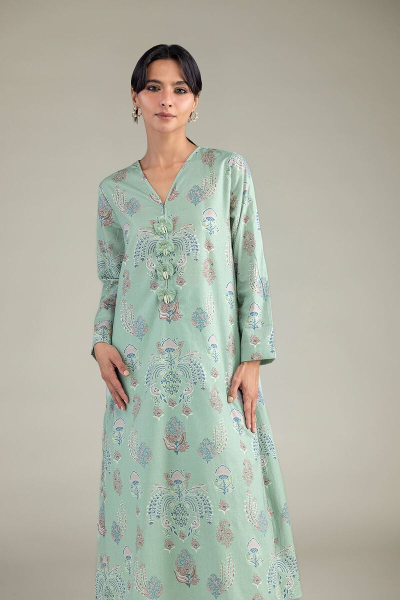 Mint V-Neck Kurta