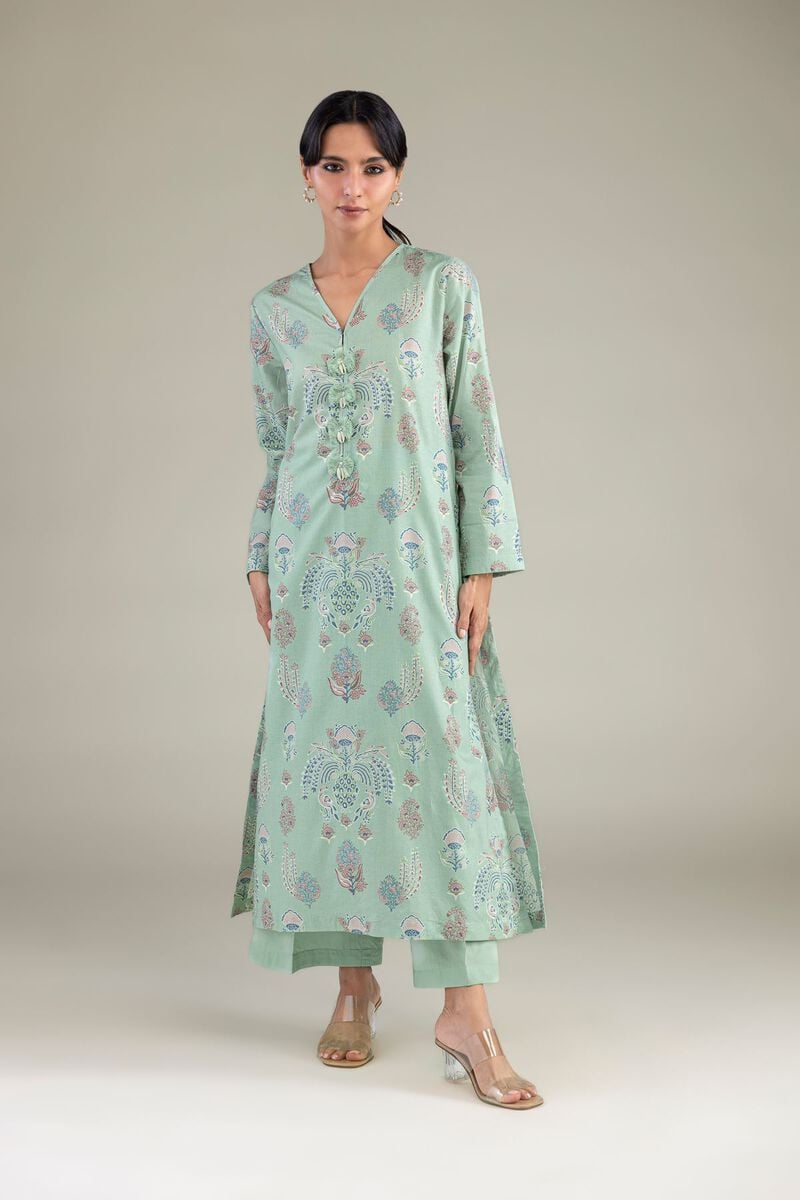 Mint V-Neck Kurta