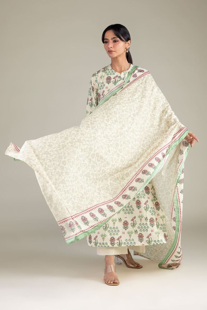 Lawn Floral Dupatta