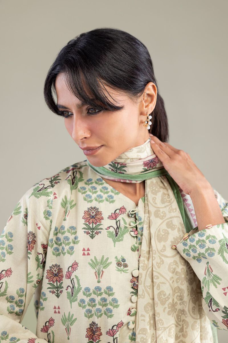 Lawn Floral Dupatta