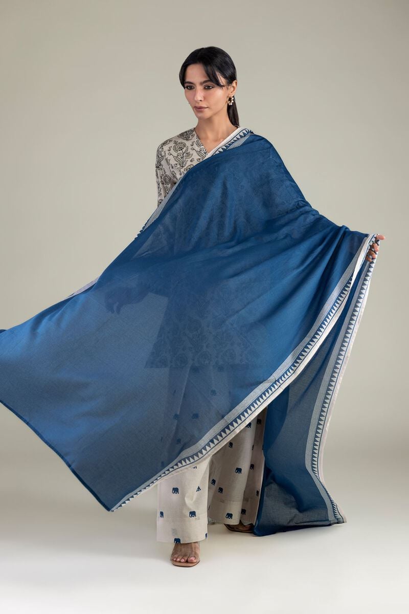 Blue Lawn Dupatta
