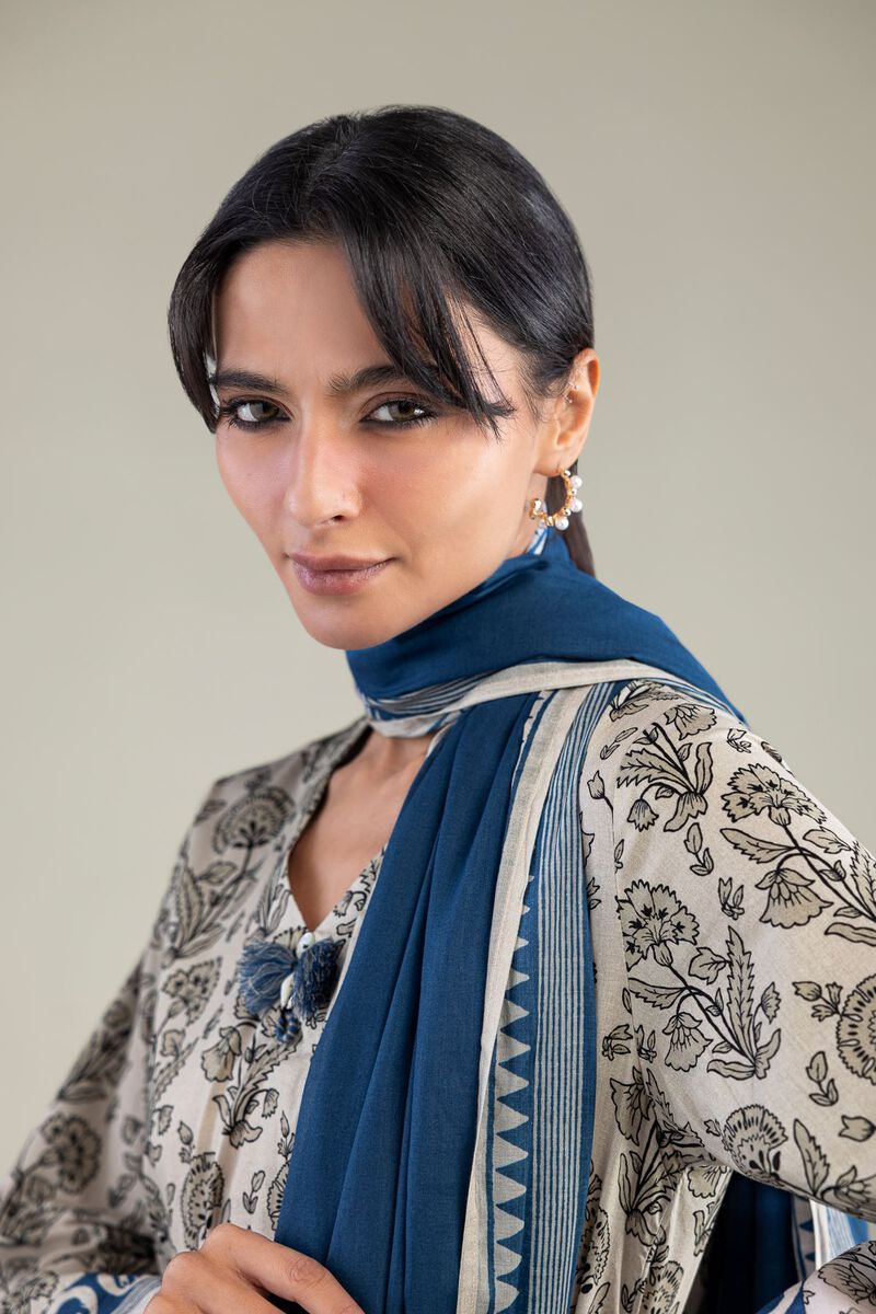 Blue Lawn Dupatta