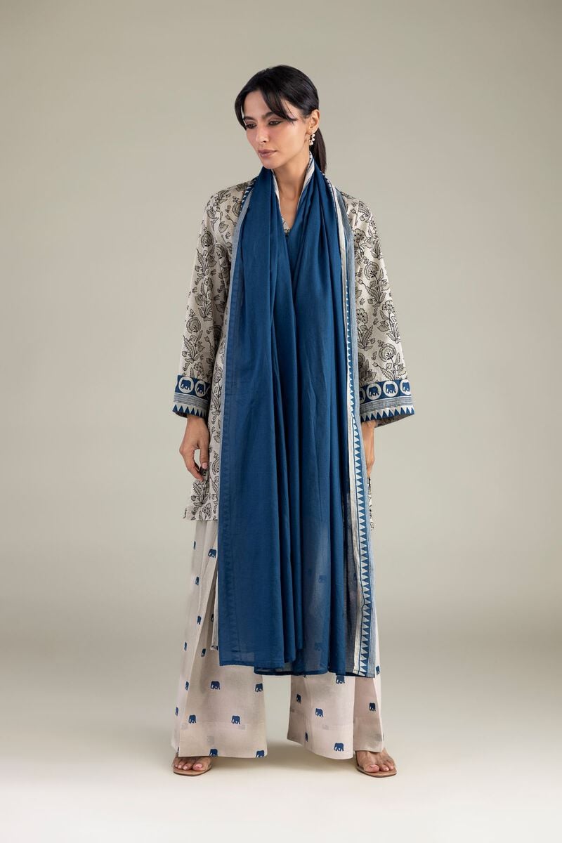 Blue Lawn Dupatta