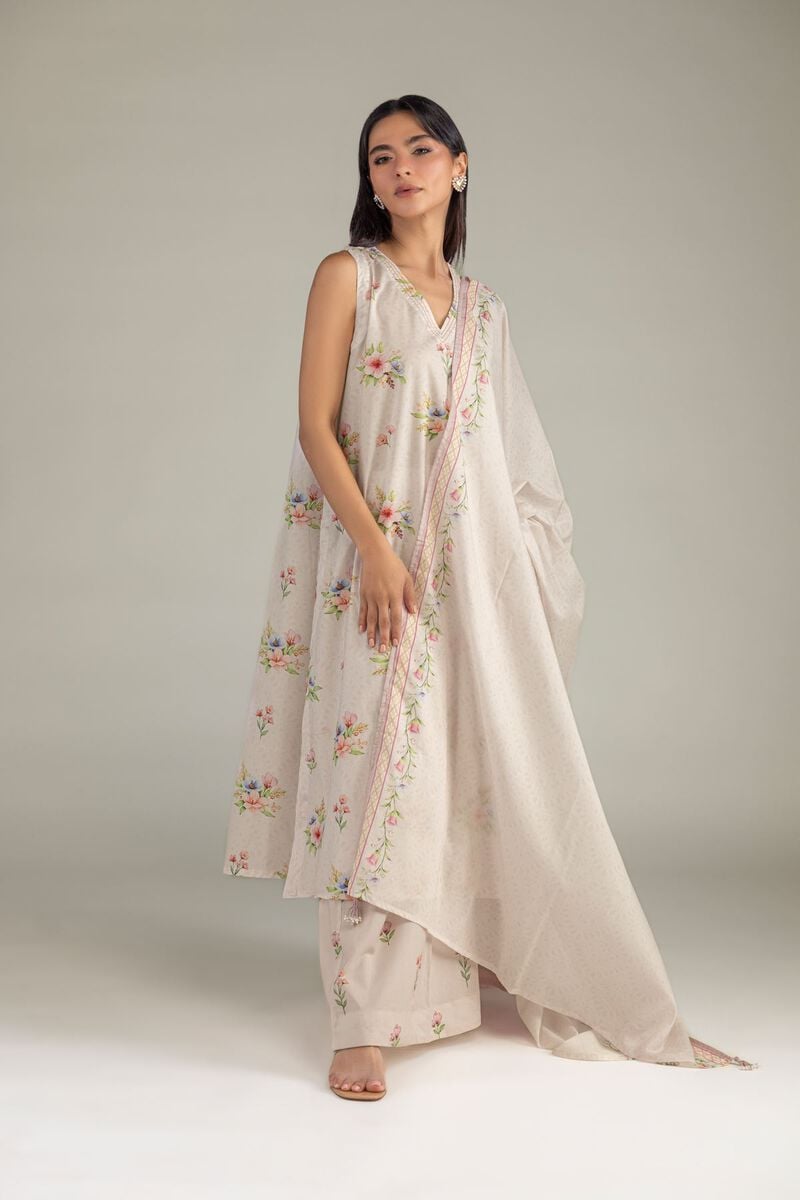 Sleeveless Cambric Kurta