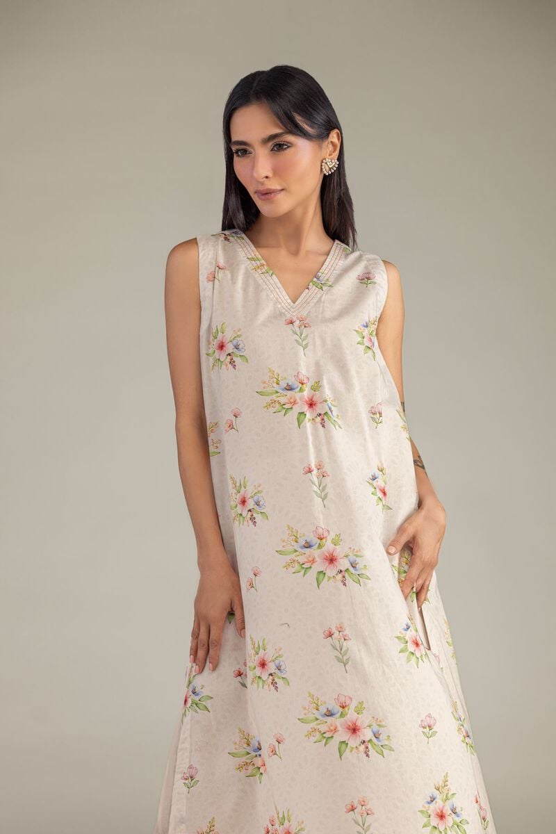 Sleeveless Cambric Kurta