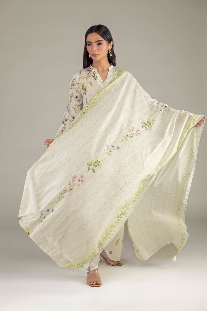 Floral Lawn Dupatta