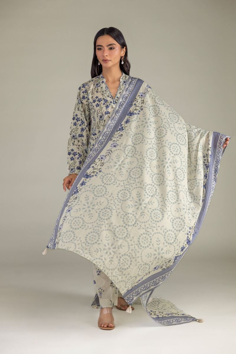 Floral Lawn Dupatta