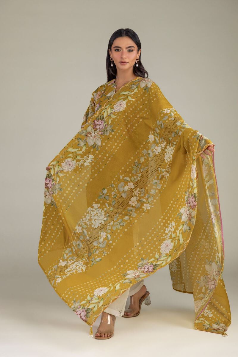 Lawn Floral Dupatta