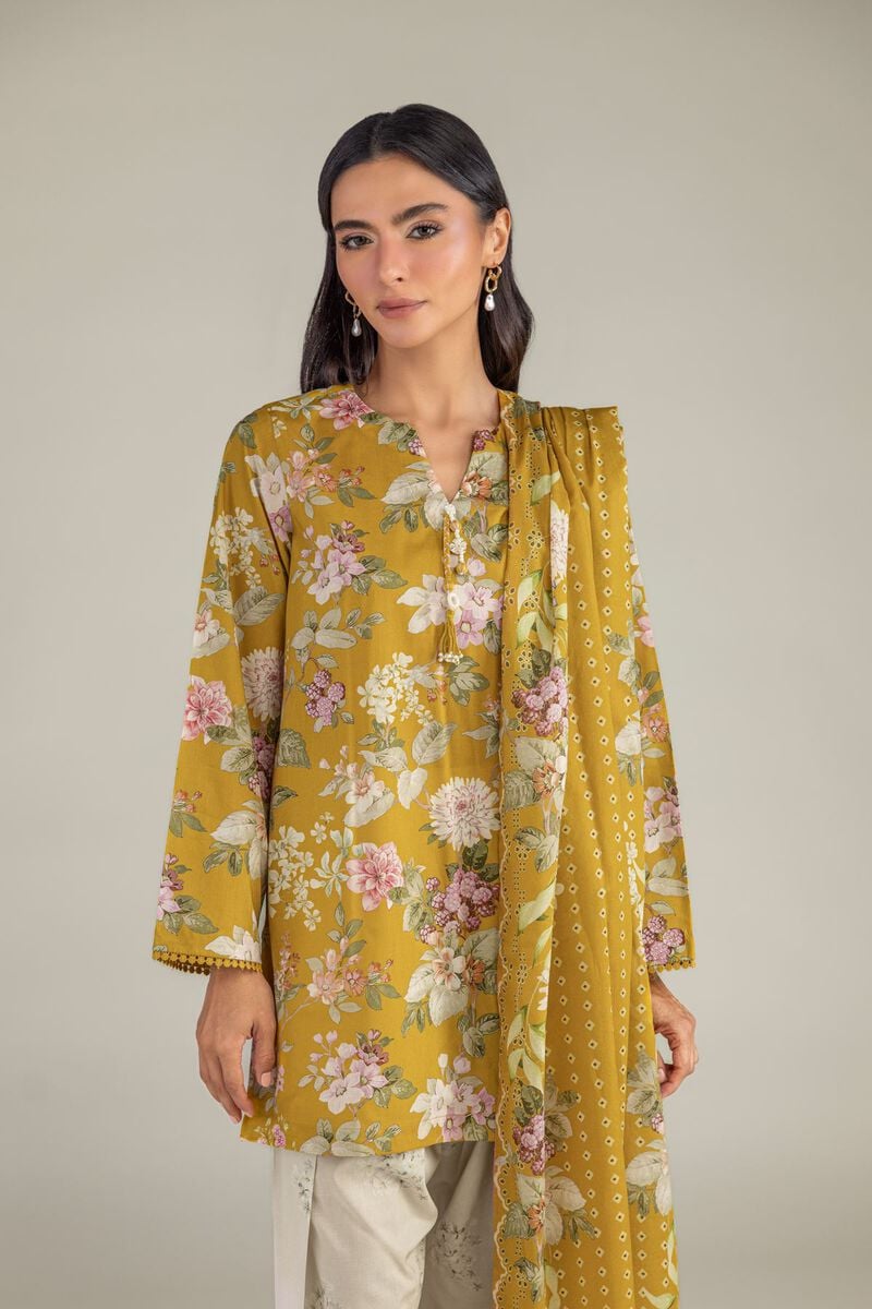 Lawn Floral Dupatta