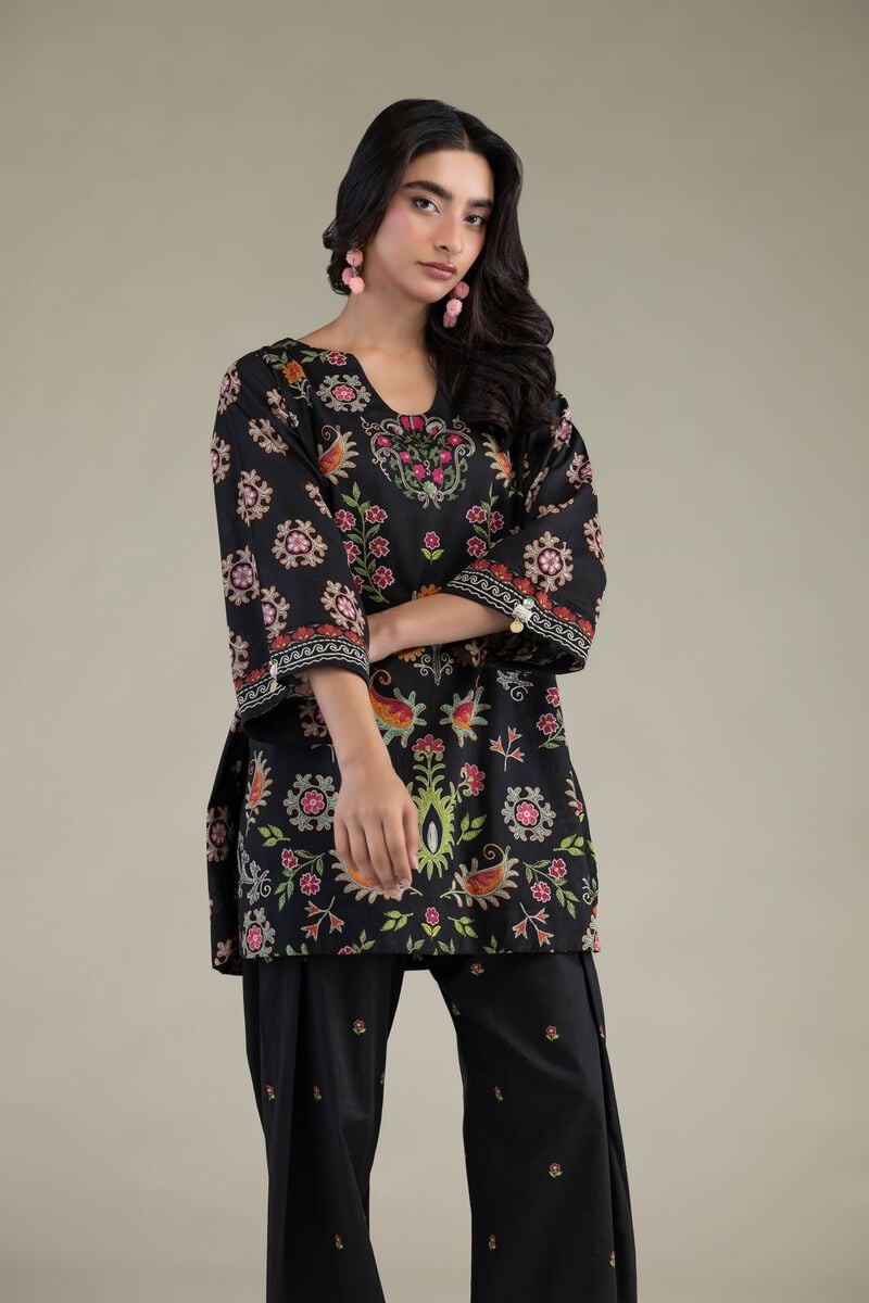 Black Cambric Kurta