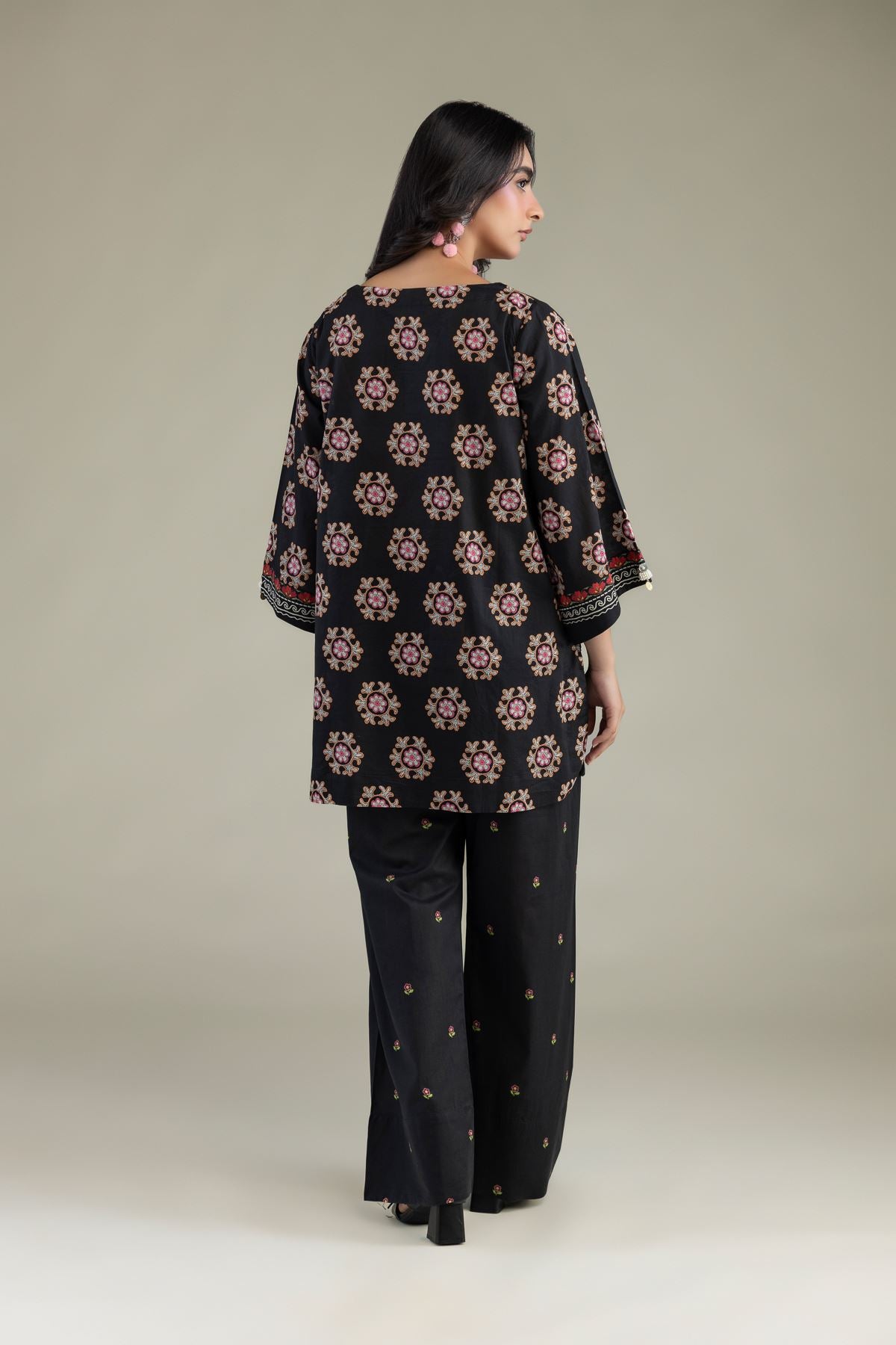Black Cambric Kurta