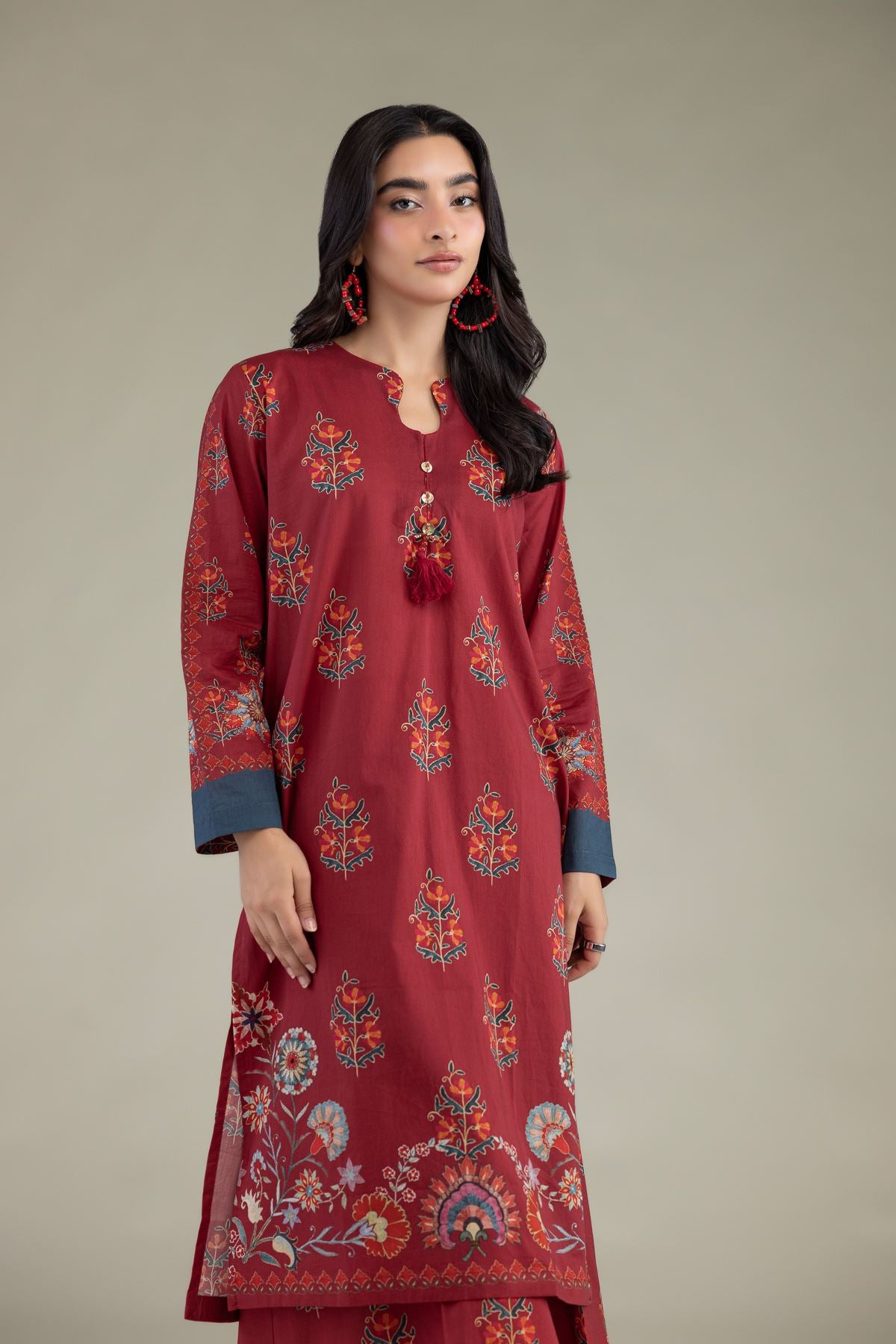 Floral Cambric Kurta