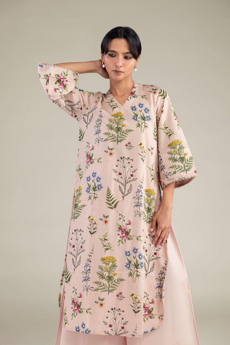 Pink Longline Kurta