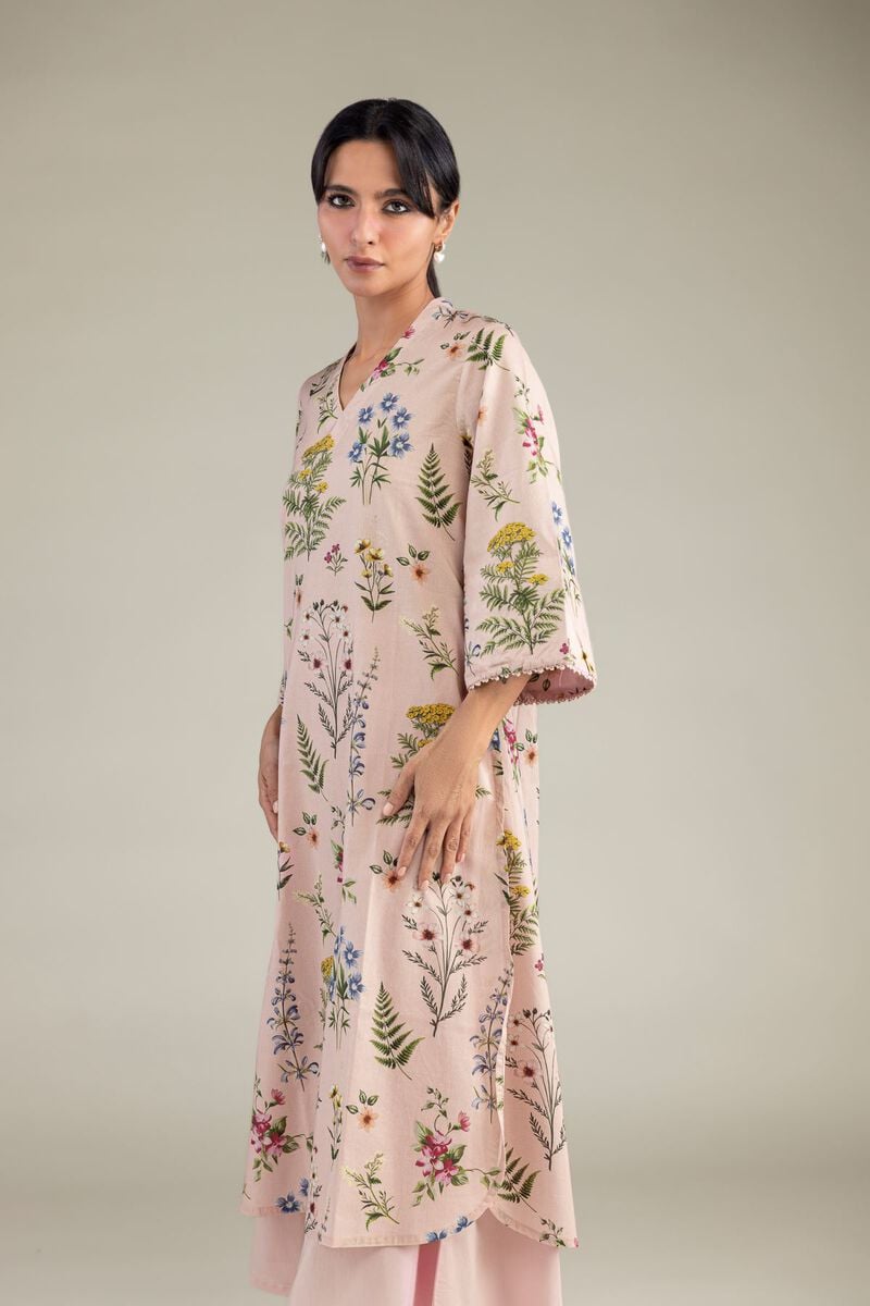 Pink Longline Kurta