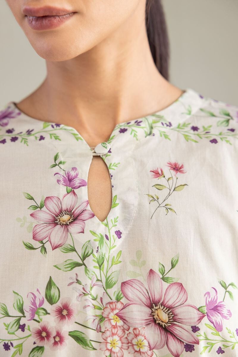 Floral Short Kurta