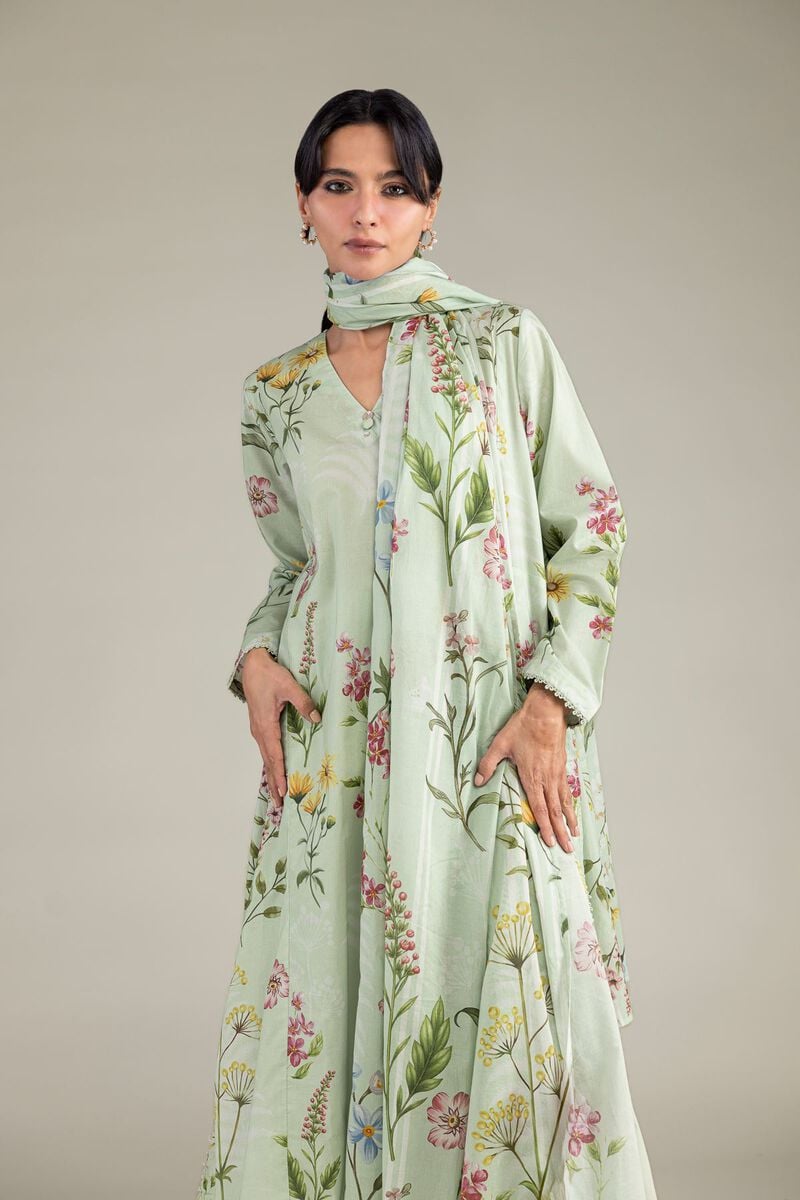 Floral Mint Dupatta